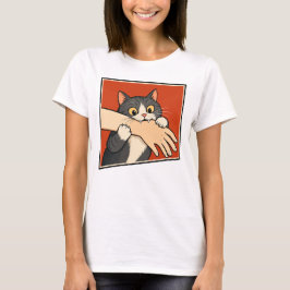 Retro Vintage Kat Bijt Hand Grappige Liefdesbeet T T-shirt