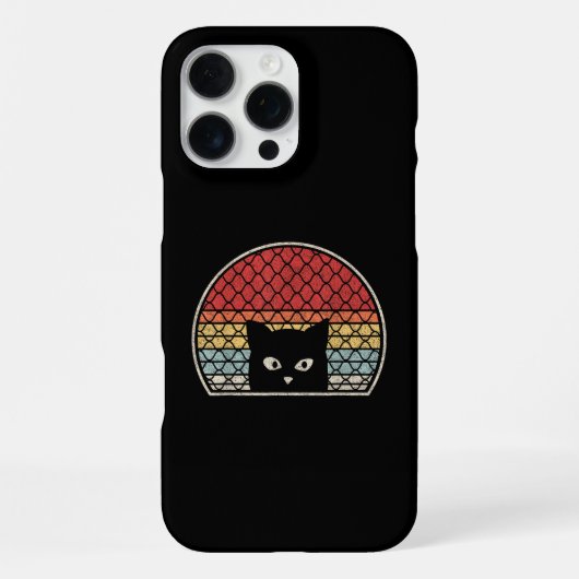Retro Vintage Kat iPhone Hoesje (Achterkant)