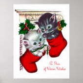 Retro Vintage katten Holiday poster (Voorkant)