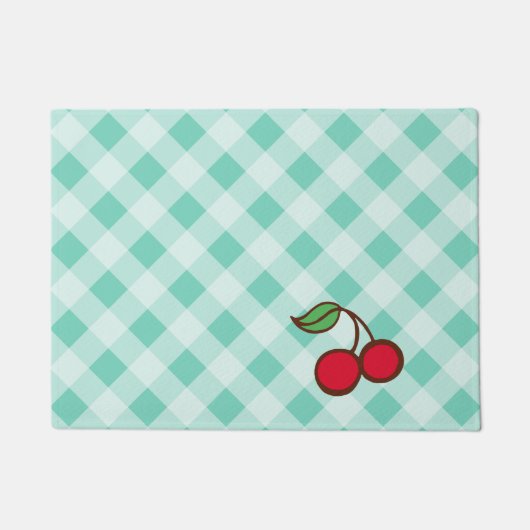 Retro Vintage Kersen Deurmat Keuken Vloerkleed (Voorkant)