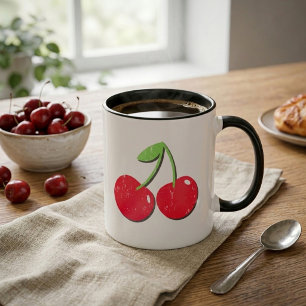 Retro Vintage Kersen Koffie Mok
