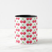 Retro Vintage Kersenpatroon Koffie Mok (Midden)