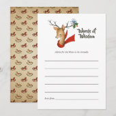 Retro Vintage Kerst Baby shower Moeder Advies (Voorkant / Achterkant)