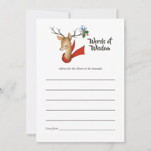 Retro Vintage Kerst Baby shower Moeder Advies