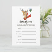 Retro Vintage Kerst Baby Shower Raadspel (Staand voorkant)