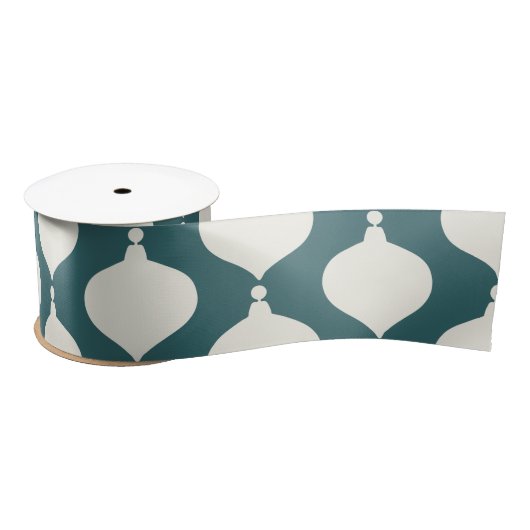 Retro vintage kerst bauble vakantie satijnen lint (Spoel)