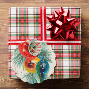retro vintage kerst bericht toevoegen ornament kaart