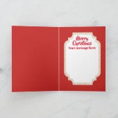 Retro vintage kerst dame bericht kaart toevoegen (Binnen)