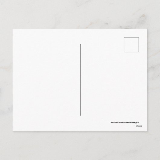 Retro vintage kerst dame briefkaart (Achterkant)