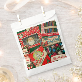 Retro Vintage Kerst Decoratie Collage Bedankzakje