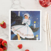 Retro vintage kerst feestdag luiers servet (Insitu)