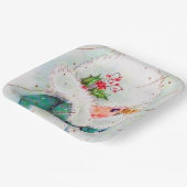 Retro vintage kerst feestdag papieren bordje (Gebogen)