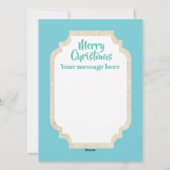 Retro vintage kerst hert voeg bericht kaart (Achterkant)