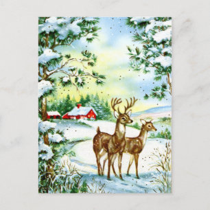 retro vintage kerst Holiday render Feestdagenkaart