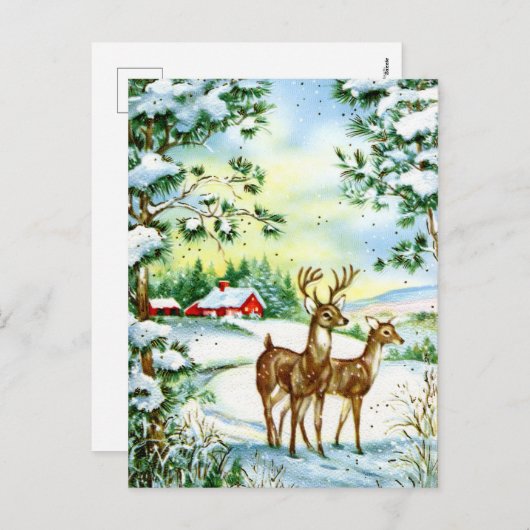 retro vintage kerst Holiday render Feestdagenkaart