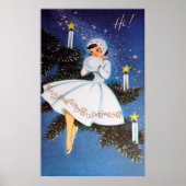 Retro vintage kerst Holliday poster (Voorkant)