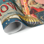 Retro Vintage Kerst Kaarten Collage Cadeaupapier (Rol Hoek)