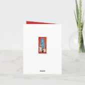 Retro vintage kerst kinder kaart toevoegen (Achterkant)