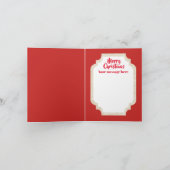 Retro vintage kerst kinder kaart toevoegen (Binnen)