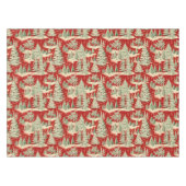 Retro Vintage Kerst Landschap Tafelkleed (Voorkant (Horizontaal))