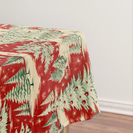 Retro Vintage Kerst Landschap Tafelkleed