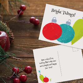 Retro Vintage Kerst Ornamenten  Feestdagenkaart