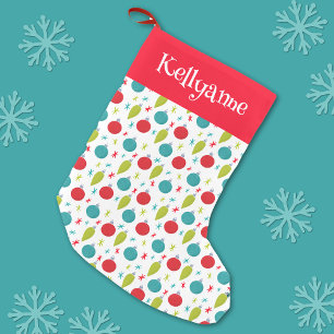 Retro Vintage Kerst Ornamenten Gepersonaliseerd Kleine Kerstsok