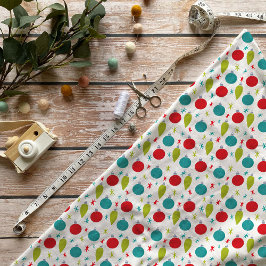 Retro Vintage Kerst Ornamenten Patroon Stof