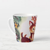 Retro vintage kerst render Holiday Latte Mok (Linkerhoek)