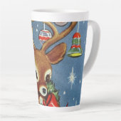 Retro vintage kerst render Holiday Latte Mok (Rechterhoek)