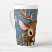 Retro vintage kerst render Holiday Latte Mok (Linkerhoek)