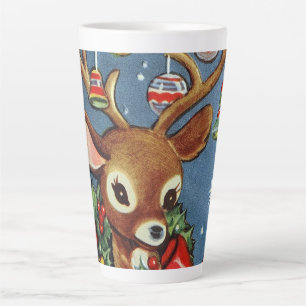 Retro vintage kerst render Holiday Latte Mok