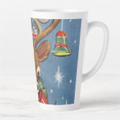 Retro vintage kerst render Holiday Latte Mok (Rechts)