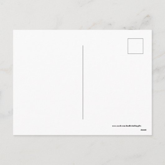 Retro vintage kerst rendier briefkaart (Achterkant)