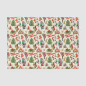 Retro Vintage Kerst Tissue Papier (Voorkant)