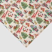 Retro Vintage Kerst Tissue Papier (Detail)
