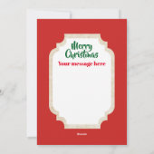 Retro vintage kerst vakantie klokken kaart (Achterkant)