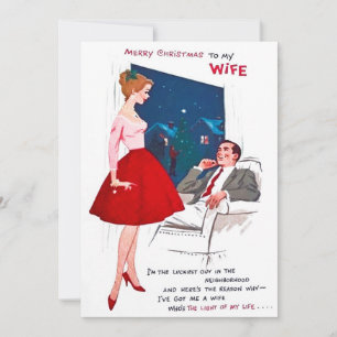 Retro vintage kerst vrouw voeg bericht kaart toe