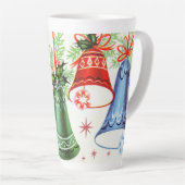 Retro vintage kerstabel Holiday Latte Mok (Rechterhoek)