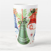 Retro vintage kerstabel Holiday Latte Mok (Voorkant)