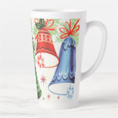 Retro vintage kerstabel Holiday Latte Mok (Rechts)