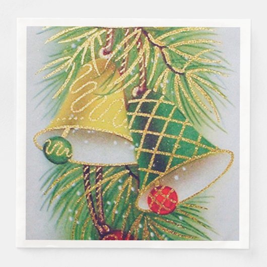 Retro vintage kerstabel servet (Voorkant)