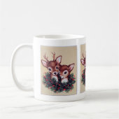 retro vintage kerstaherder Holiday Koffiemok (Links)