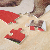retro vintage kerstaherder Holiday Legpuzzel (Zijkant)