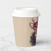 retro vintage kerstaherder Holiday  Papieren Bekers (Rechts)