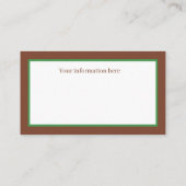 retro vintage kerstaherder Holiday  Visitekaartje (Achterkant)