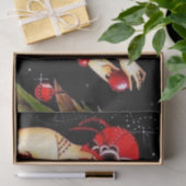 retro vintage kerstart deco dame tissuepapier (Geschenk)