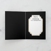 Retro vintage kerstart deco lady feestdagen kaart (Binnen)