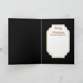 Retro vintage kerstart deco lady feestdagen kaart (Binnen)