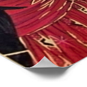 Retro vintage kerstart deco lady poster (Hoek)